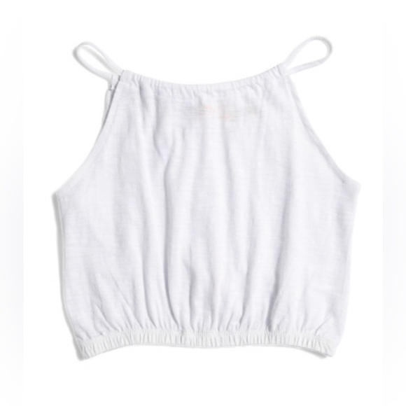 VINTAGE HAVANA Big Girls Slub Elastic White Tank Top, Size L, NWT - Picture 1 of 11